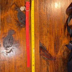 Authentic Dolce & Gabbana Red Leather Accessory